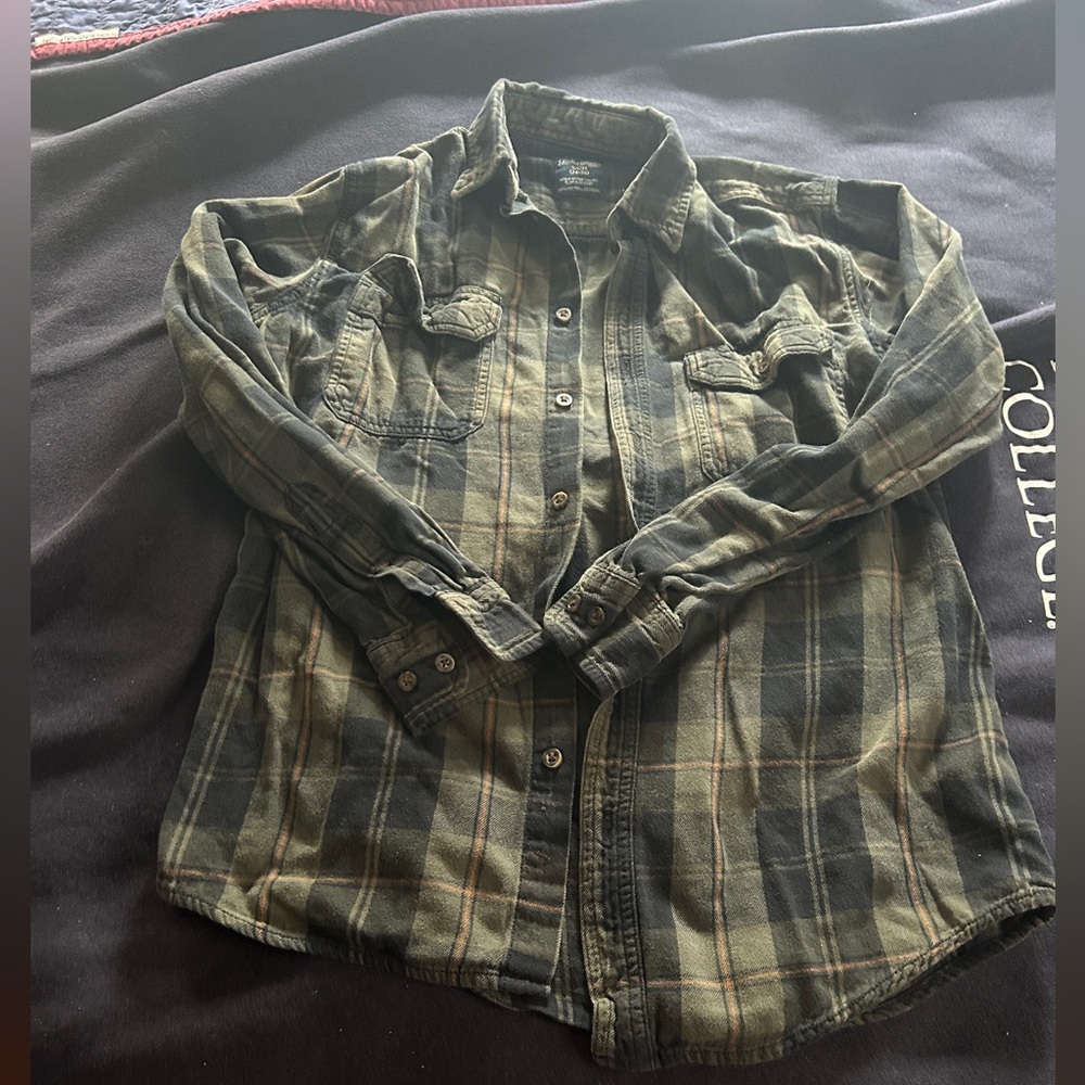 Green Faded Glory Flannel